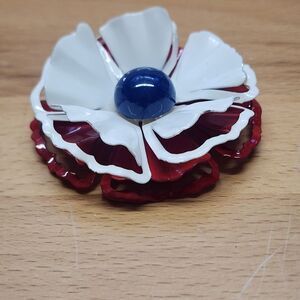 Vintage Enamel Flower Brooch